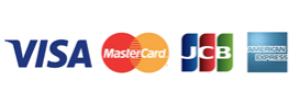 診察後、カード情報を入力し代金の支払いを行います。 下記会社のカードが使用できます。